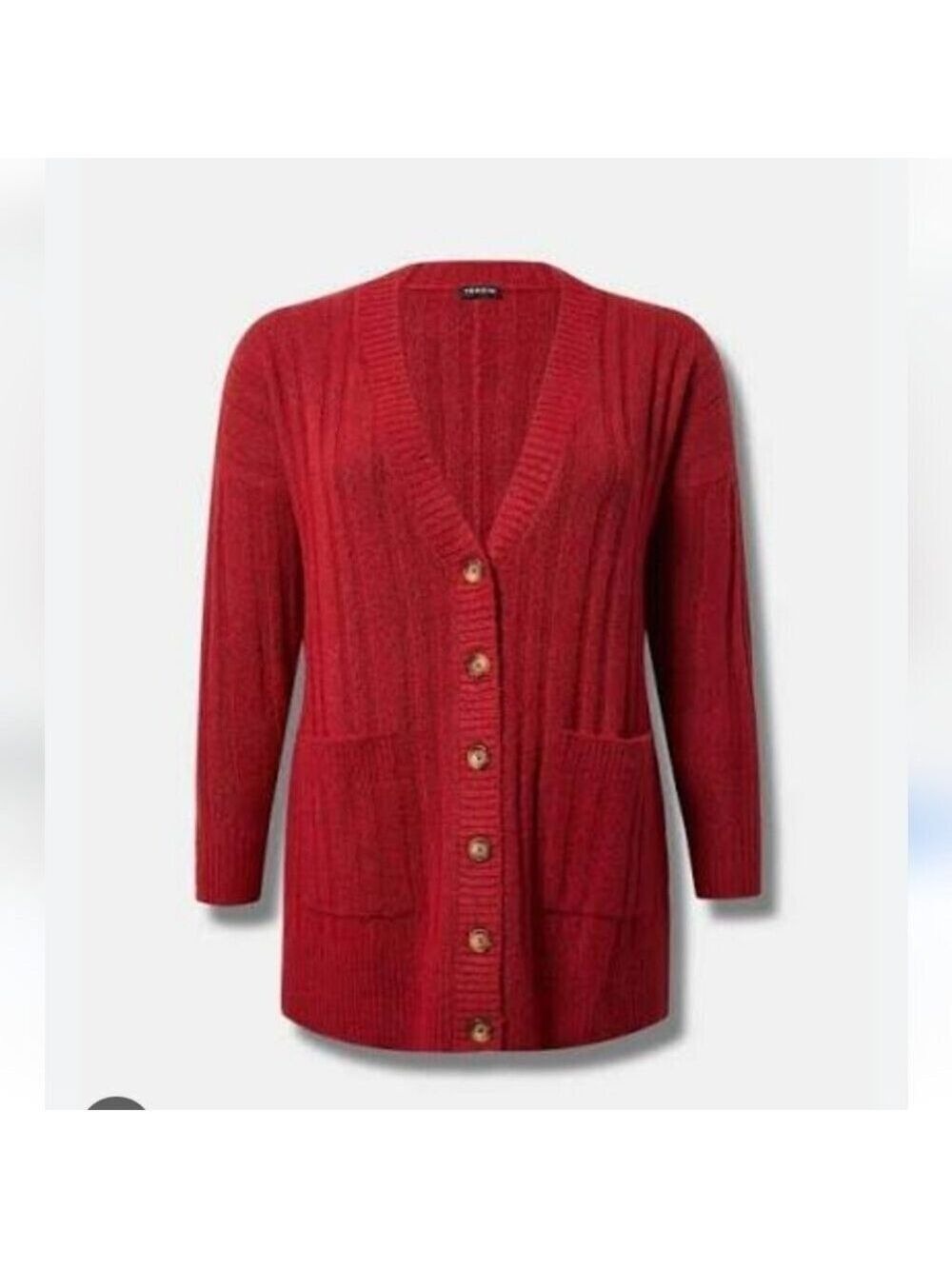 TORRID | Boyfriend Cardigan Softest Sweater red Sz 6X